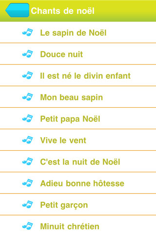 Application iPhone Comptines pour enfants et chansons enfantines