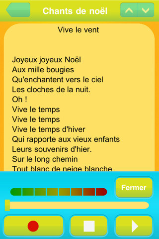 Application iPhone Comptines pour enfants et chansons enfantines