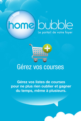 Application iPhone Home Bubble Gérez vos listes de courses