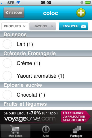 Home Bubble iPhone app Manage your shopping lists