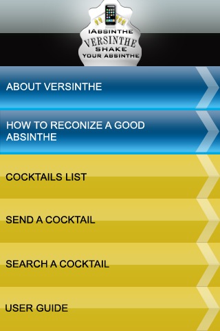 Application iPhone iAbsinthe Cocktails d’absinthe par Versinthe