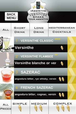 iAbsinthe Cocktails d’absinthe par Versinthe