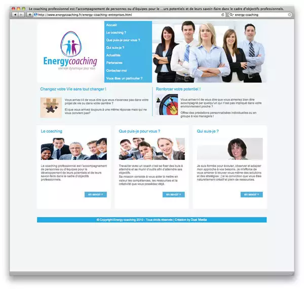 site internet energy coaching