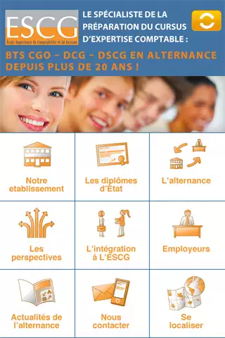 The ESCG Compta work-study school iPhone application