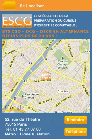 The ESCG Compta work-study school iPhone application