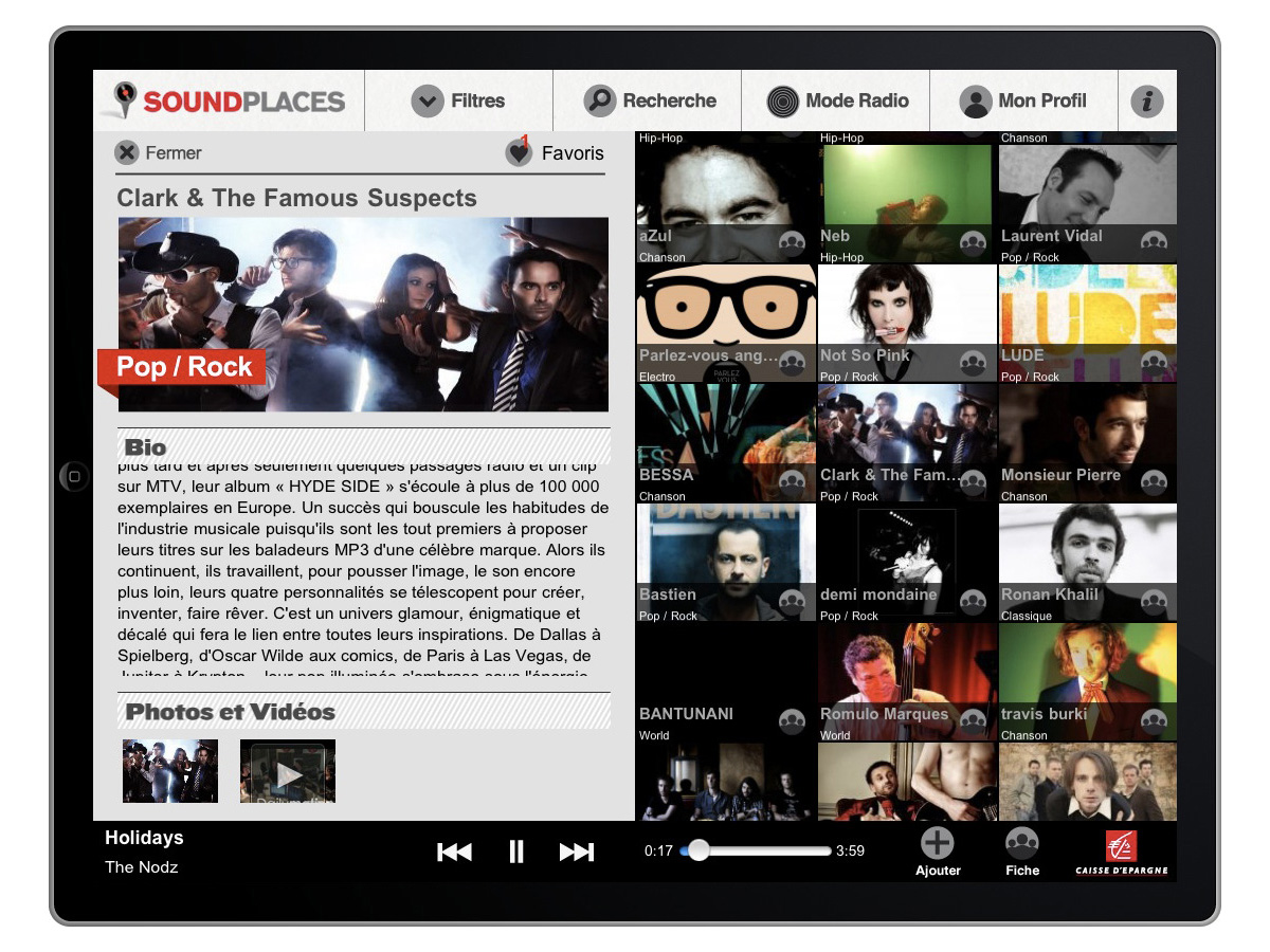 Application iPhone iPad Sound Places - Esprit Musique