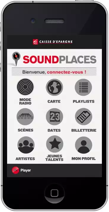 Application iPhone iPad Sound Places - Esprit Musique