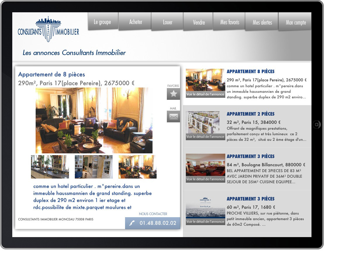 ipad application real estate consultants
