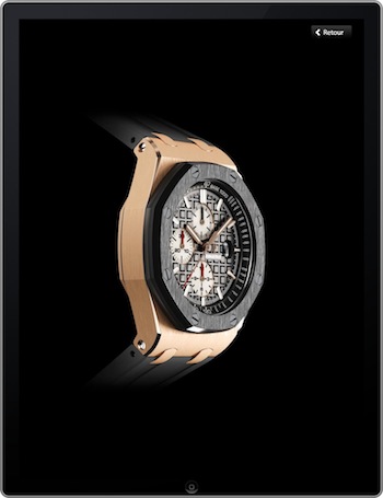 Application iPad Audemars Piguet Catalogue Intéractif