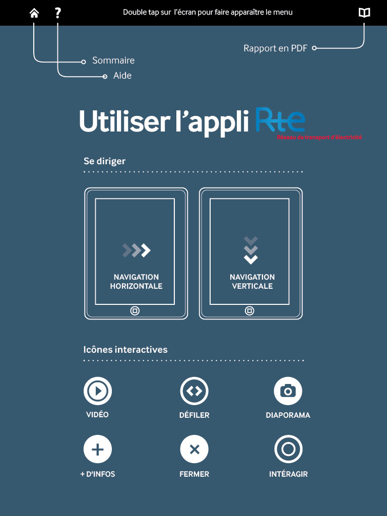 Application iPad RTE Rapport d’activité interactif