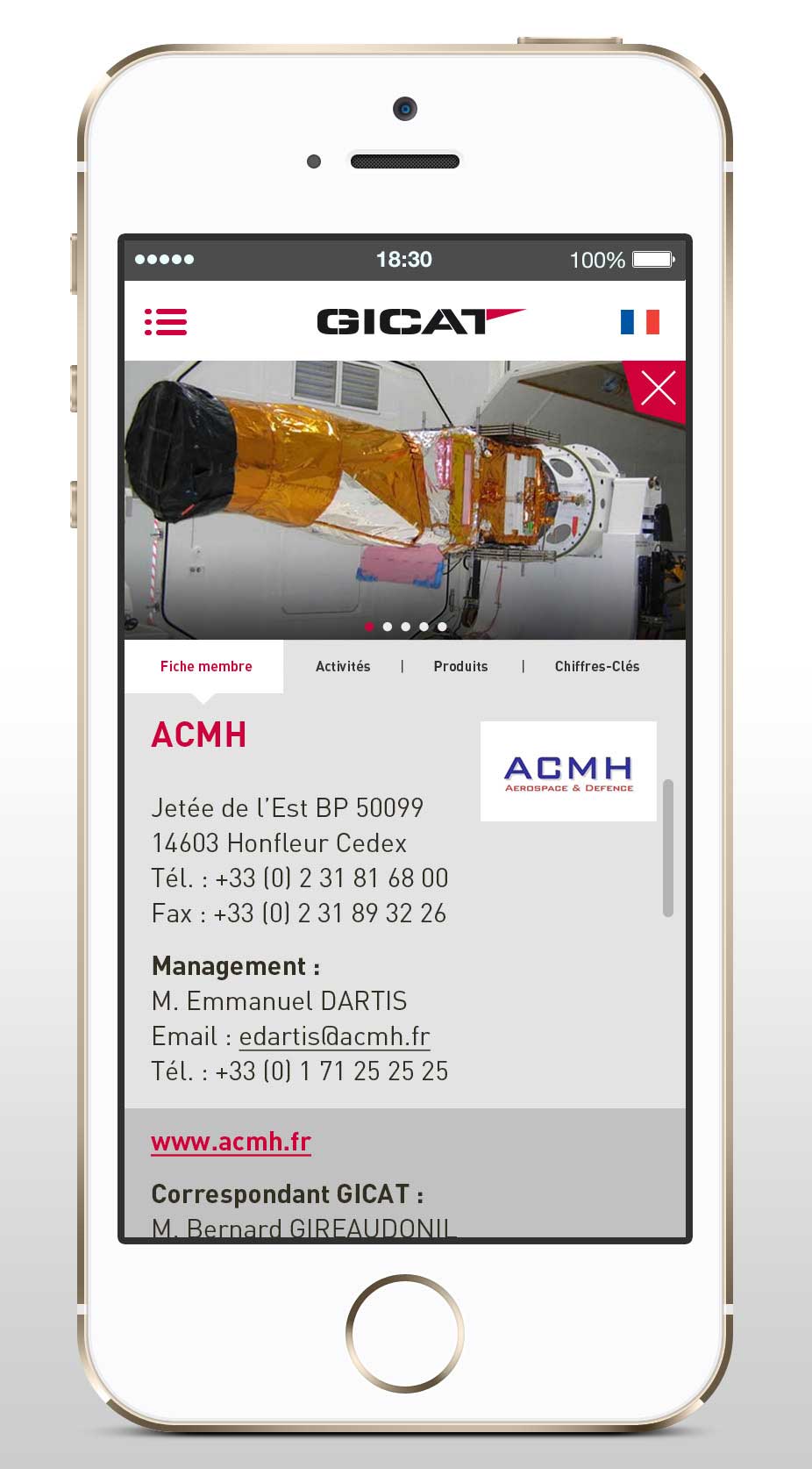 iPad iPhone Application Gicat Group of French Land and Airland Defense Industries