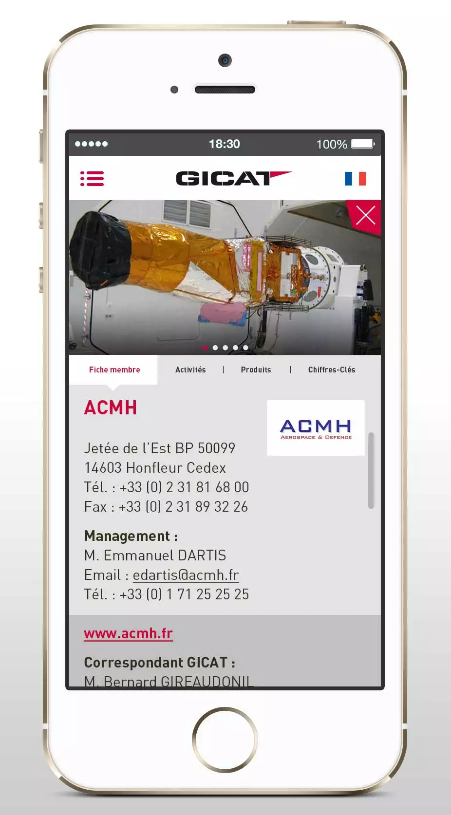 Application iPad iPhone Gicat Groupement des Industries Françaises de Défense Terrestre et Aéroterrestre