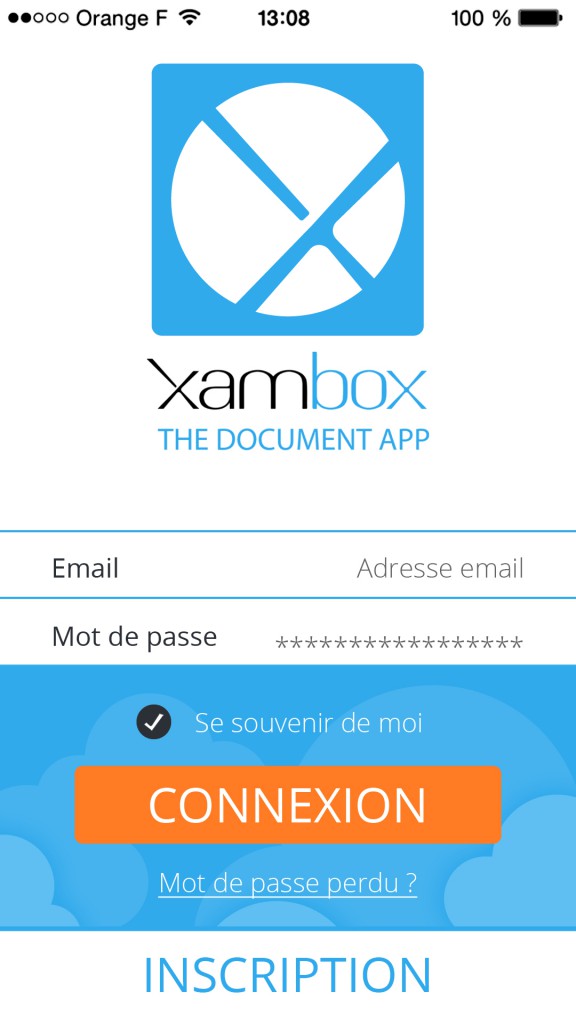 Application mobile iPhone Xambox qui centralise tous vos documents