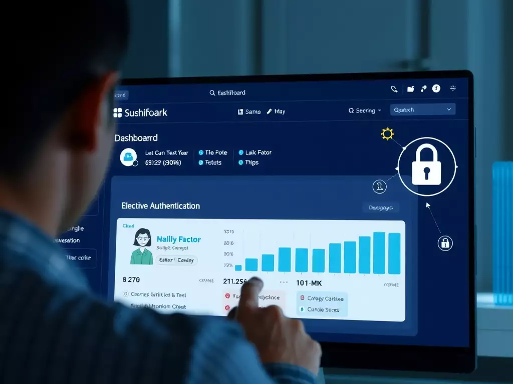 Identity and access management interface on a computer screen