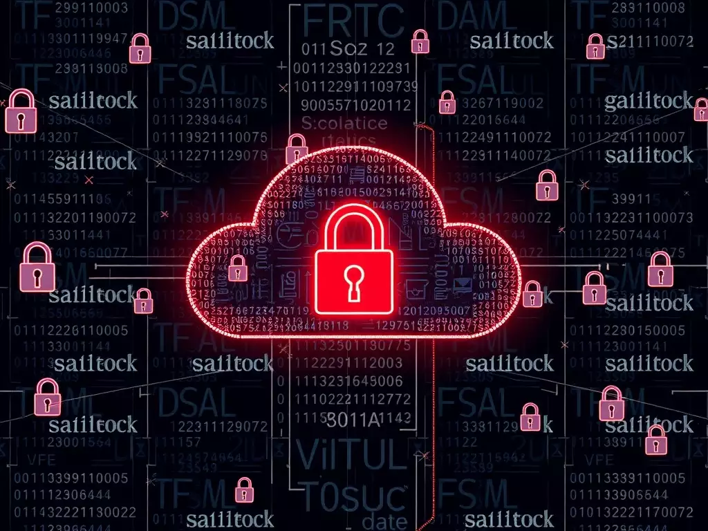 Illustration of cloud data encryption