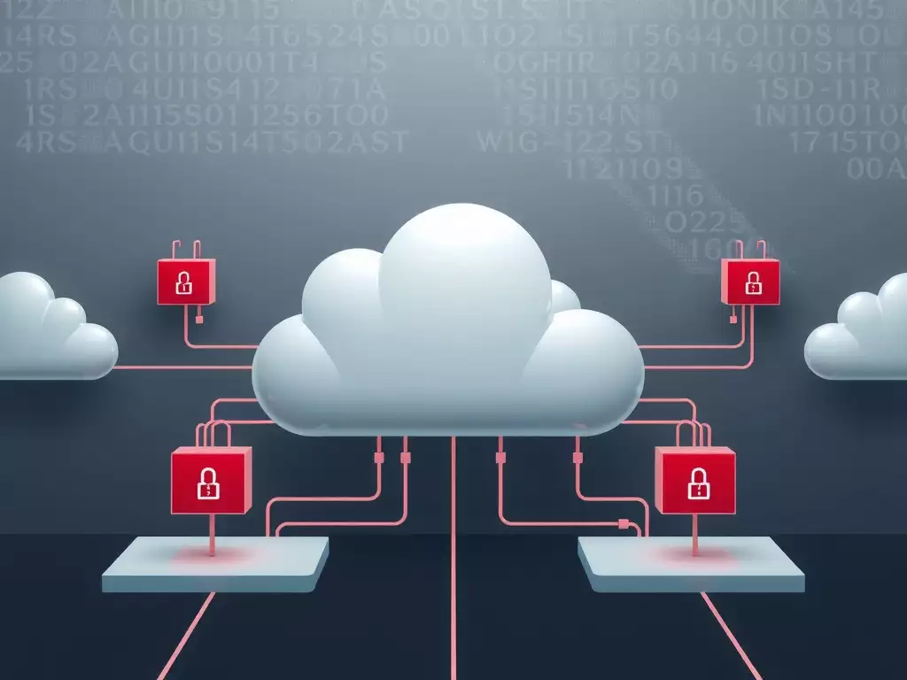Illustration depicting network segmentation and access control in a cloud environment.