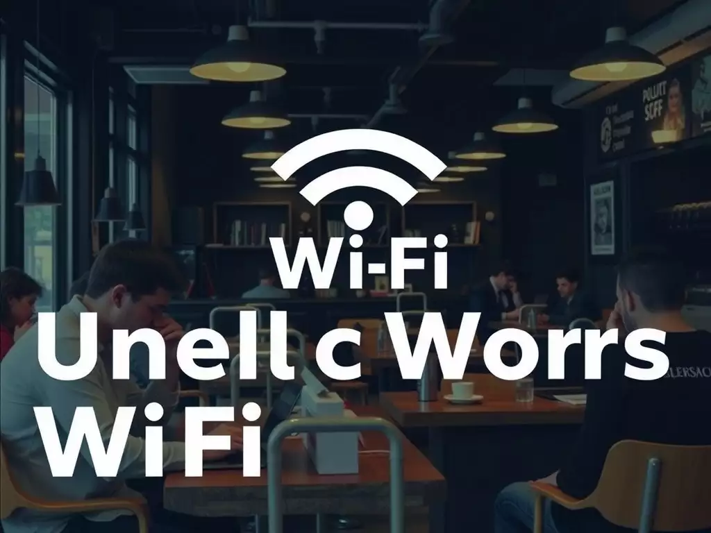 A cafe with people using Wi-Fi