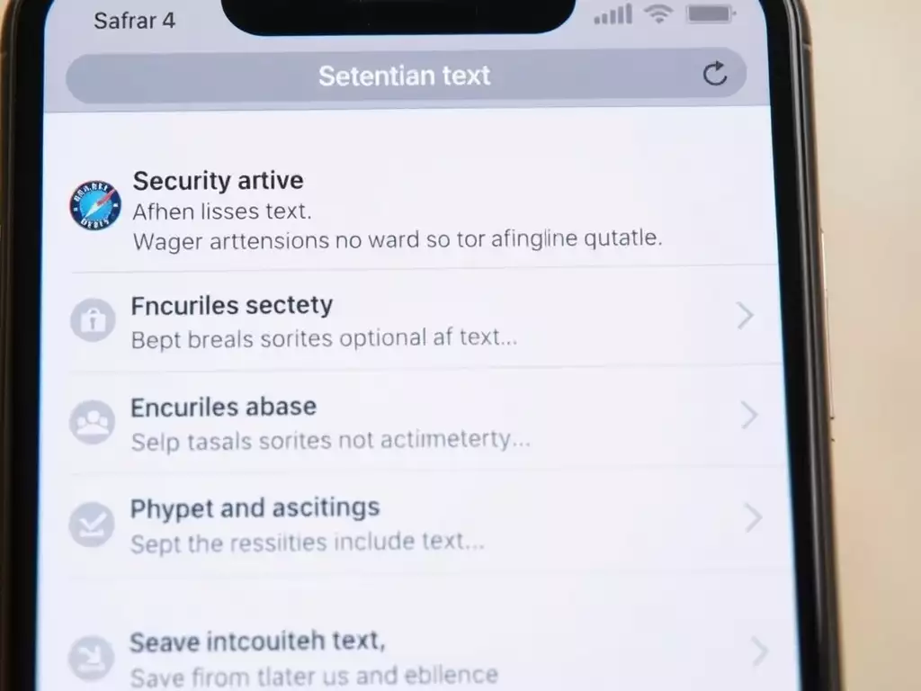 Screenshot of Safari browser security settings