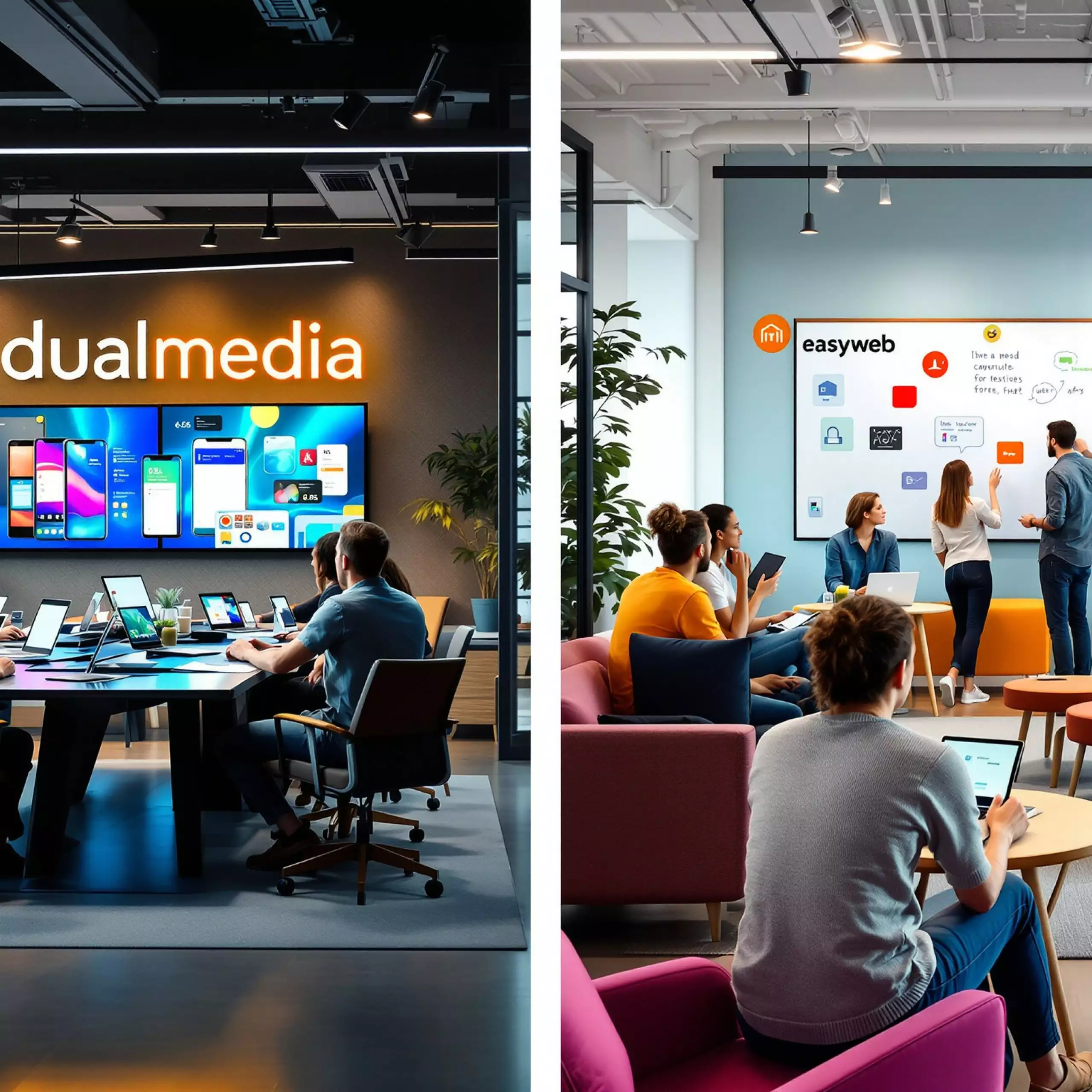 Agencia de aplicaciones móviles DualMedia vs Agencia Easyweb