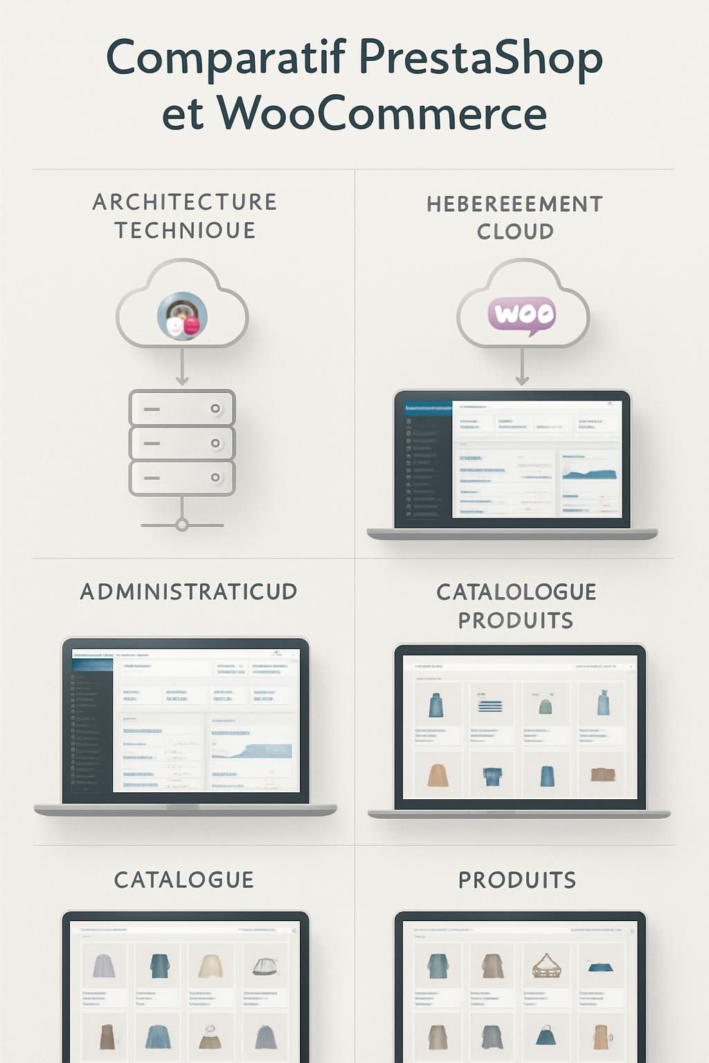Compare PrestaShop and WooCommerce to discover the main differences between these two e-commerce solutions. Find the ideal platform to create and manage your online store according to your needs.
