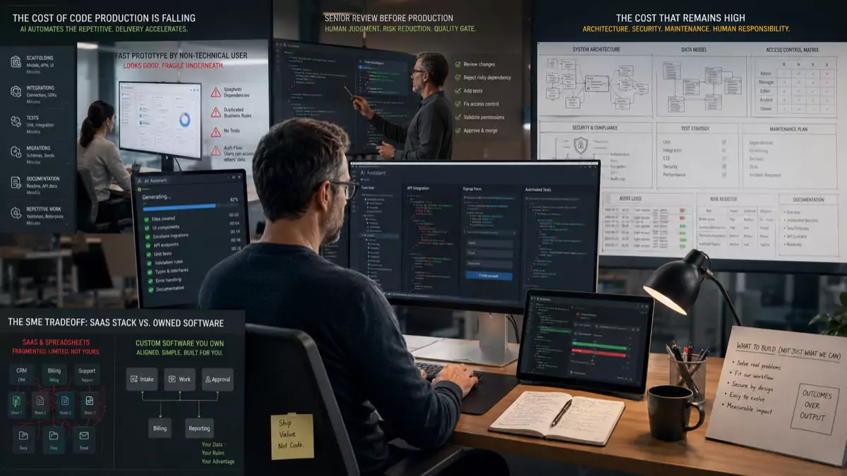 L'IA a fait baisser le prix du code : ce que ça change pour les PME