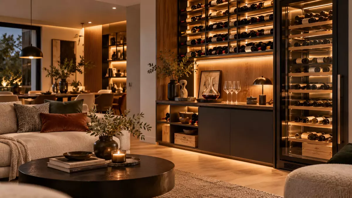 Aménagement d'intérieur : comment intégrer un espace vin tendance dans son séjour