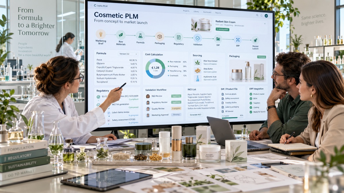 Coptis: the cosmetics PLM that tracks your products from conception to market launch